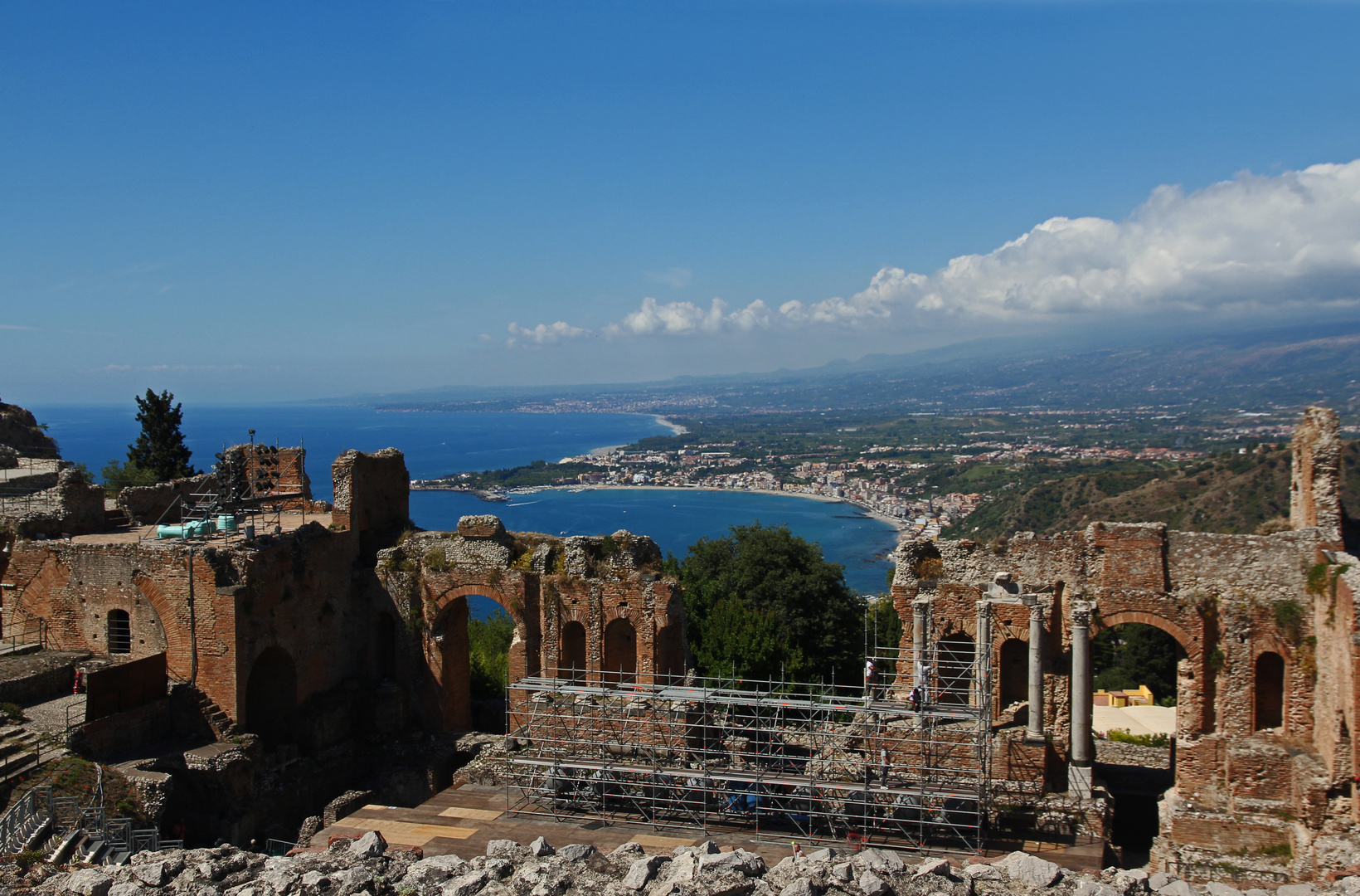 Teatro Greco, Taormina, gegen Ätna