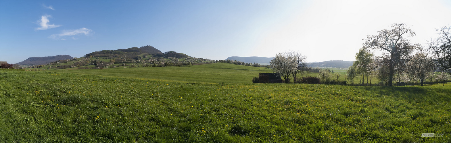 Teck und Streuobstwiesen Panorama