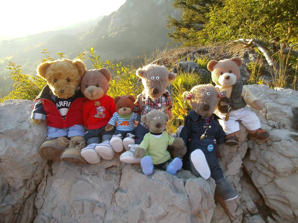Teddybären auf Schusters Rappen  "Bears to go"