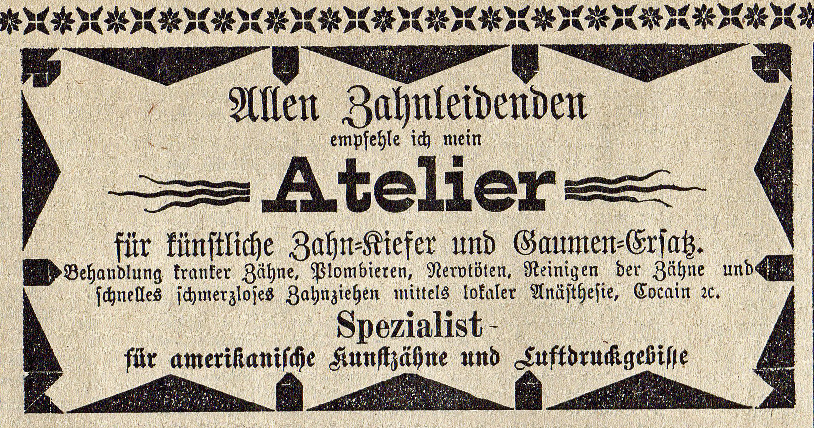 Teeth to go (Zähne zum Gehen) 1895