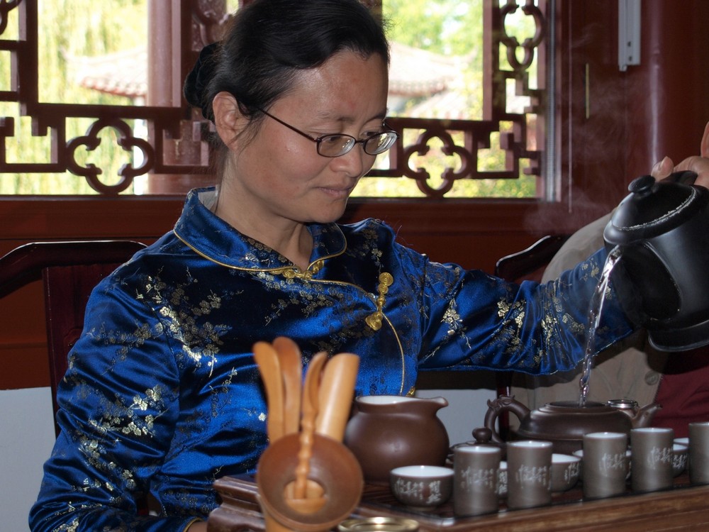 Teezeremonie im Chinesischen Garten