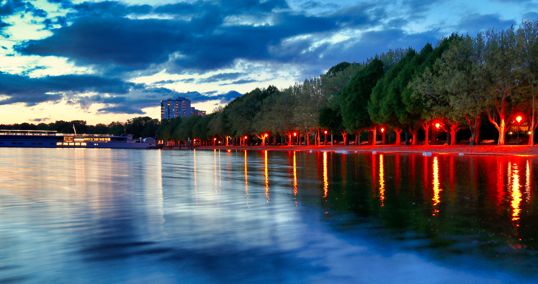 Tegeler See bei Nacht