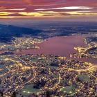 Tegernsee bei Nacht von Oben