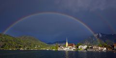 Tegernsee, Rottach-Egern, Malerwinkel unter Regenbögen 1