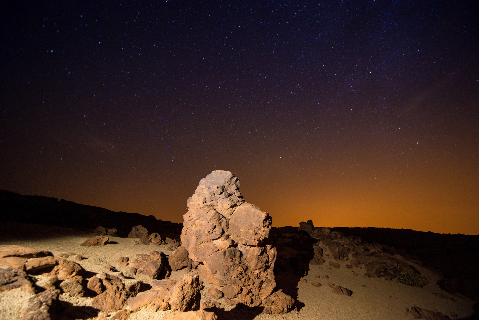 Teide Ebene bei Nacht