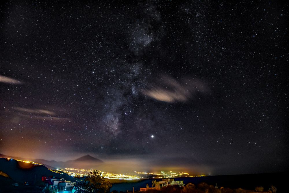 Teide mit Milchstraße und Jupiter - Teneriffa