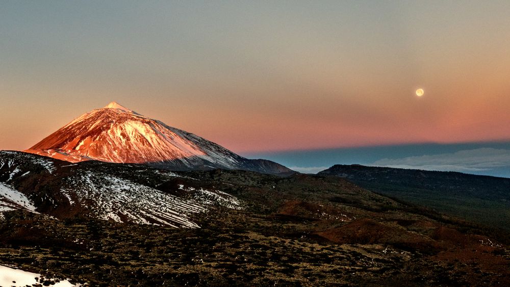 Teide - Vollmond bei Sonnenaufgang - Teneriffa 