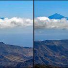 Teideblick aus Gomera (3D  X-view Kreuzblick stereo)