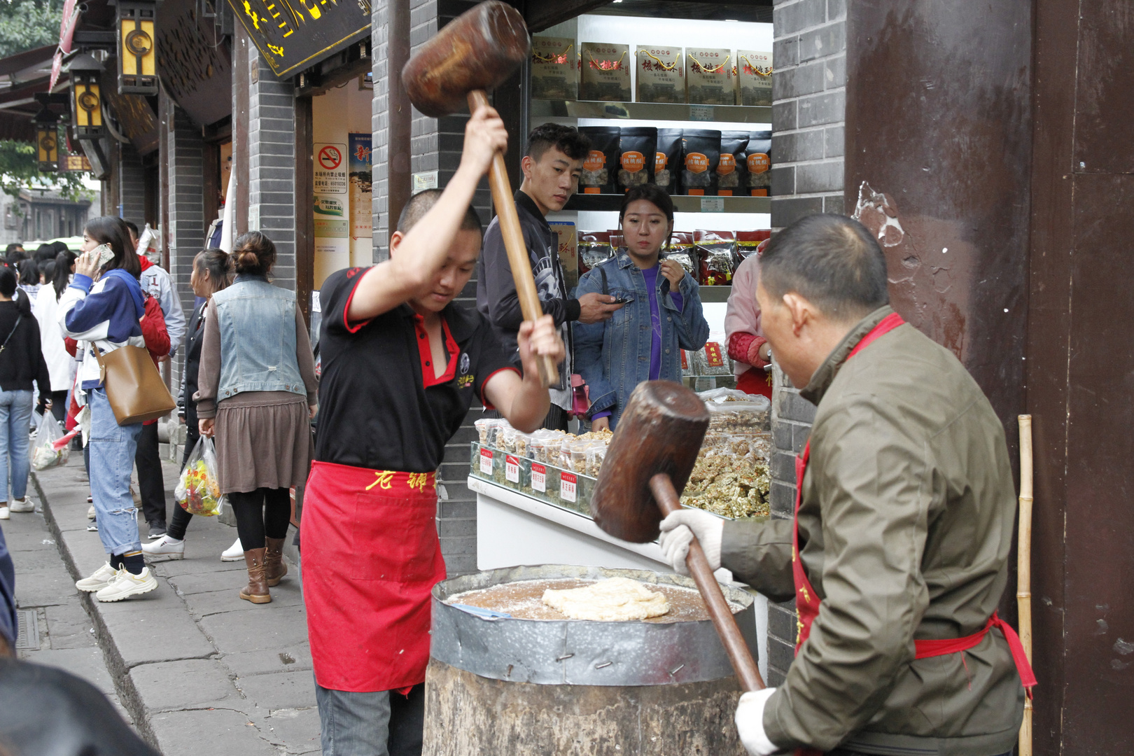 Teig kneten auf chinesisch