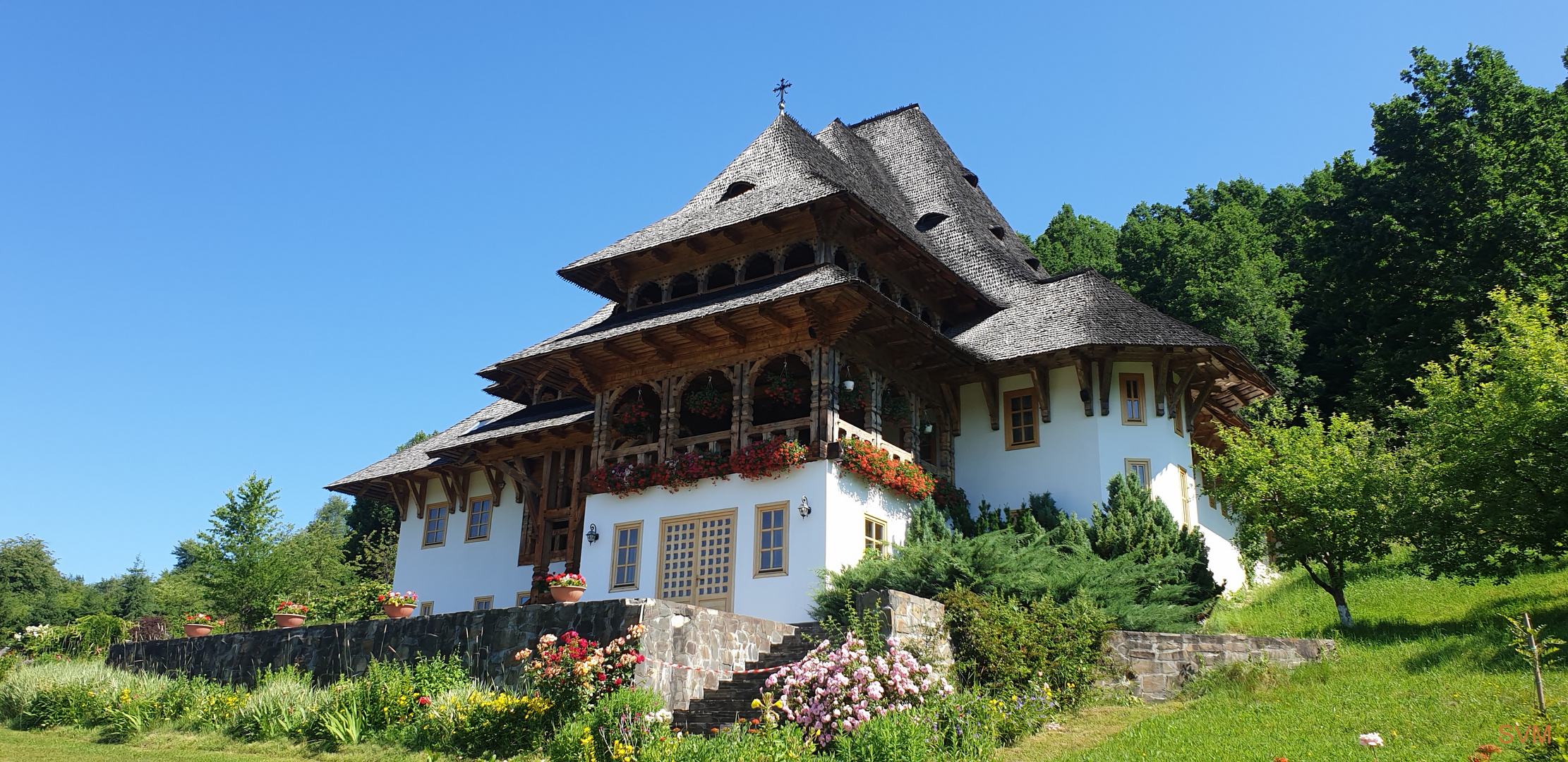 Teil der Klosteranlage in Barsana/ Maramuresch/ Rumänien