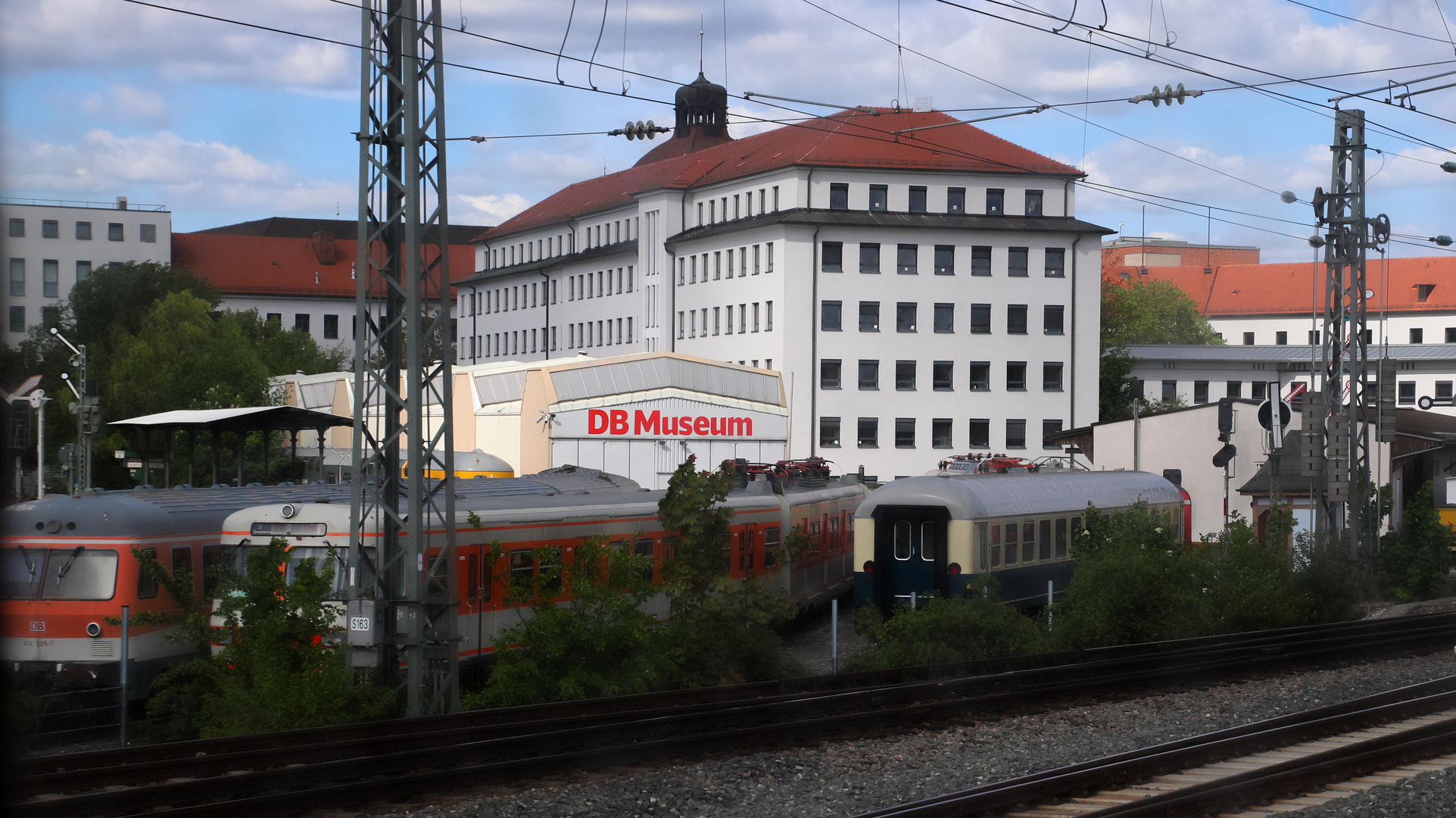 Teil des Freigeländes vom DB Museum in Nürnberg