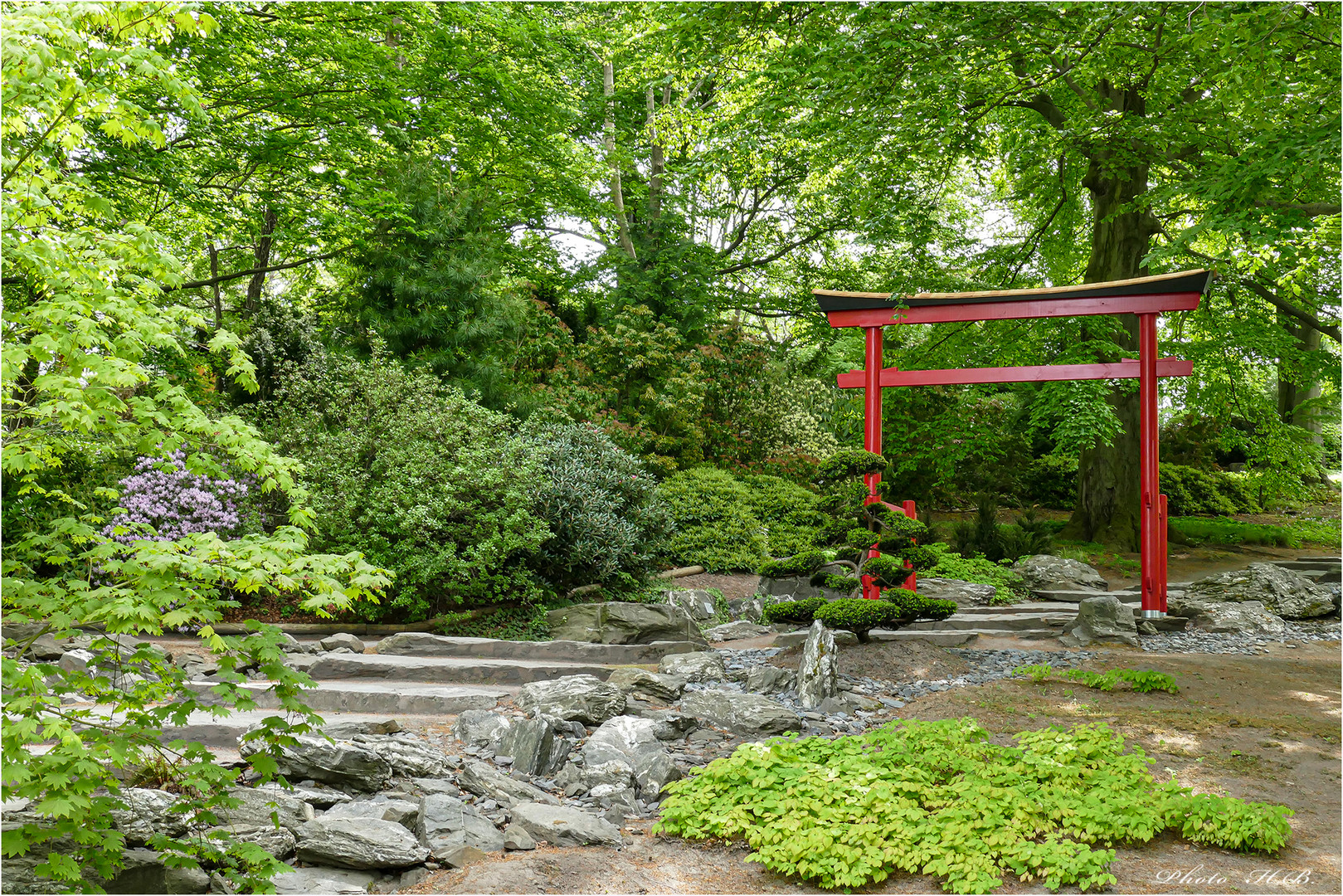 Teil des Japanischen Gartens  des Egaparks Erfurt