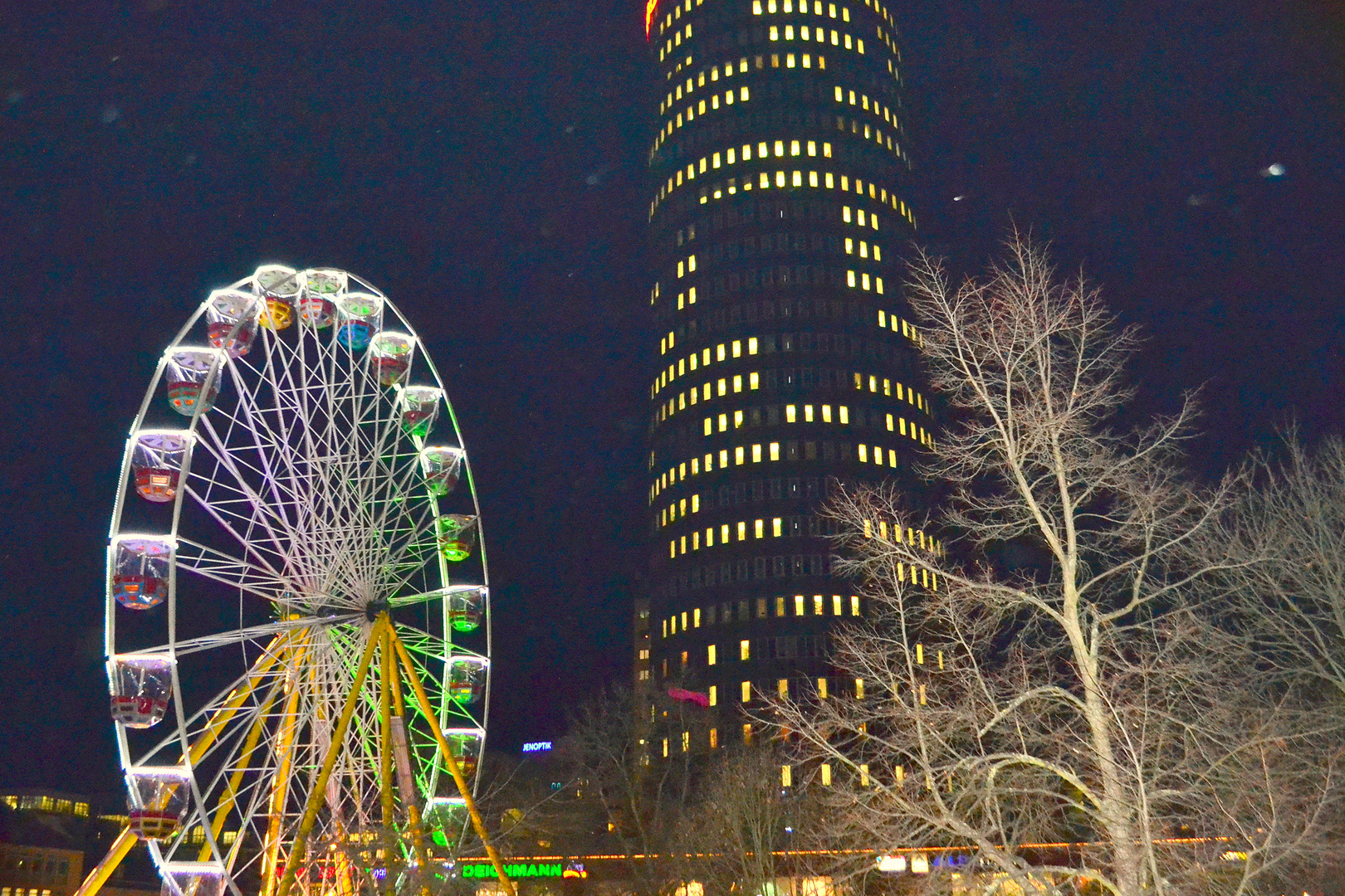 Teil des jenaer Weihnachtsmarktes