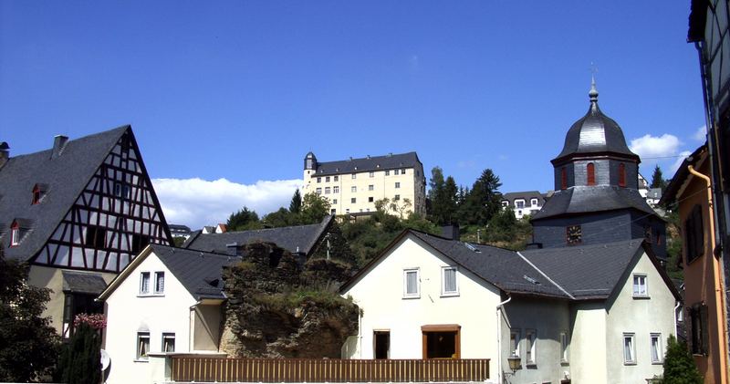 Teilansicht der Runkler Altstadt - Vue partielle de la vieille ville de Runkel