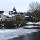 Teilansicht der Stadt Runkel stromabwärts