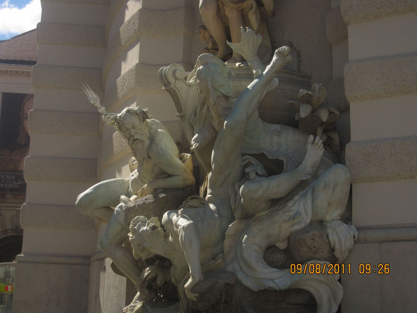 Teilansicht Hofburgbrunnen Sieg zur See