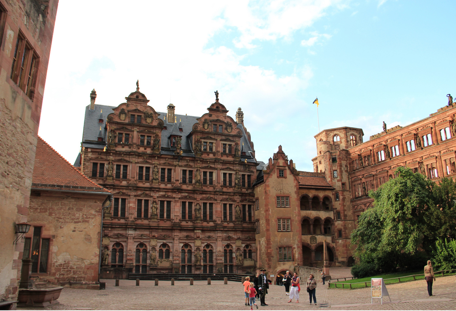 Teilansicht von der Schlossruine Heidelberg