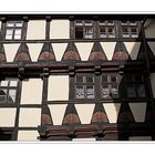 Teilausschnitt des Doppelhauses "Alter Klopstock" in Quedlinburg