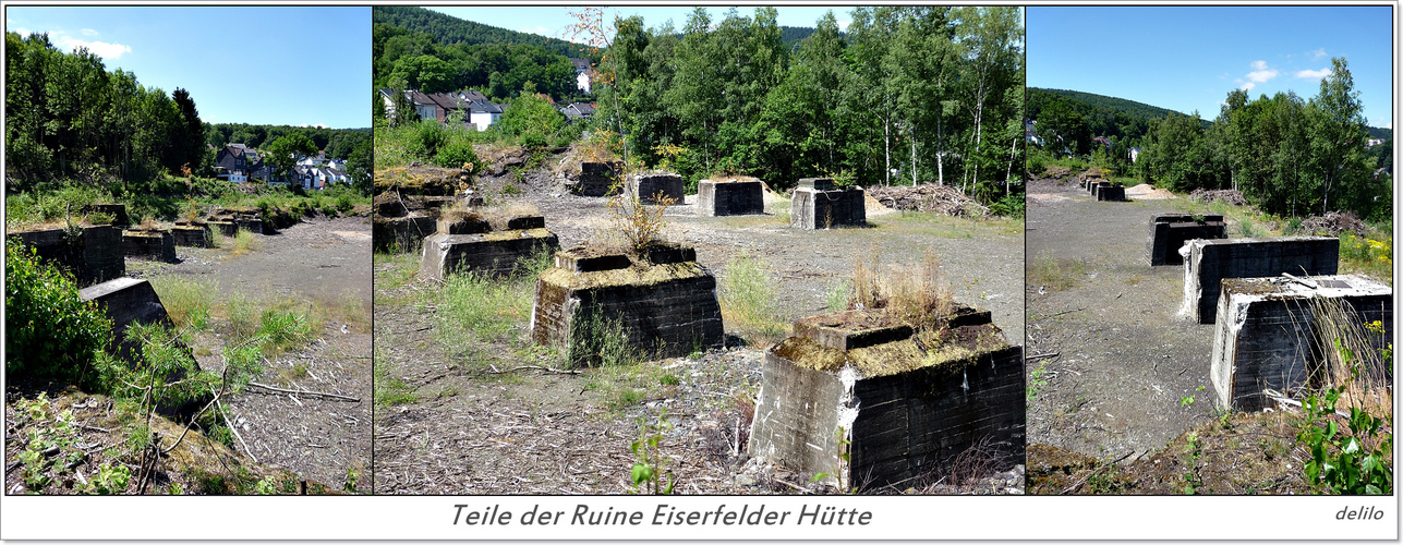 Teile der Ruine Eiserfelder Hütte