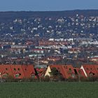 Teile des Dresdner Ostens und der Höhen rechtselbisch als Teleaufnahme...