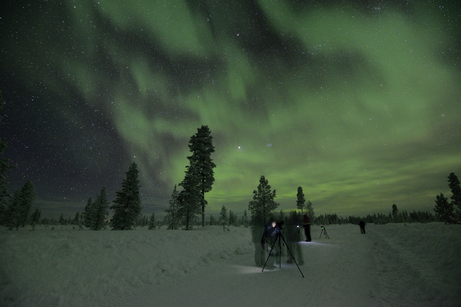 Teilnehmer unserer Aurora-Borealis-Polarlichter-Tour durch Lappland und Finnmark, Februar 2013