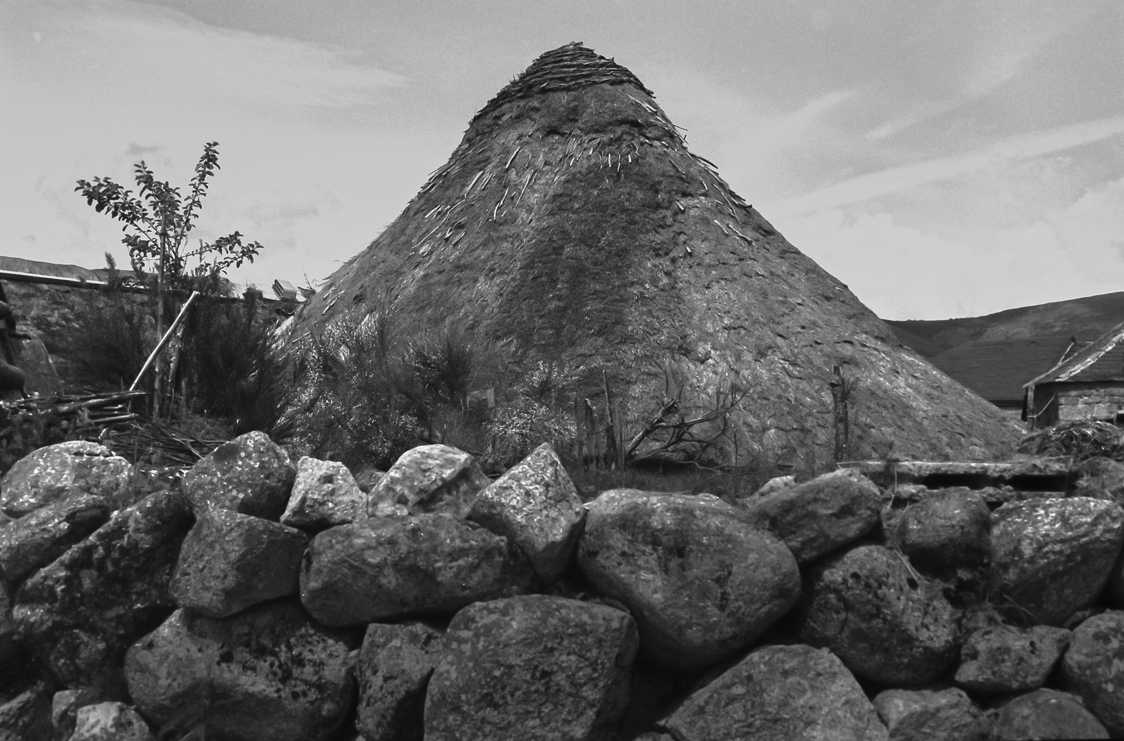 TEJADO DE UNA PALLOZA. construcción prerromana