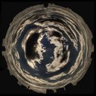 Tel-Aviv skyline forming a planet