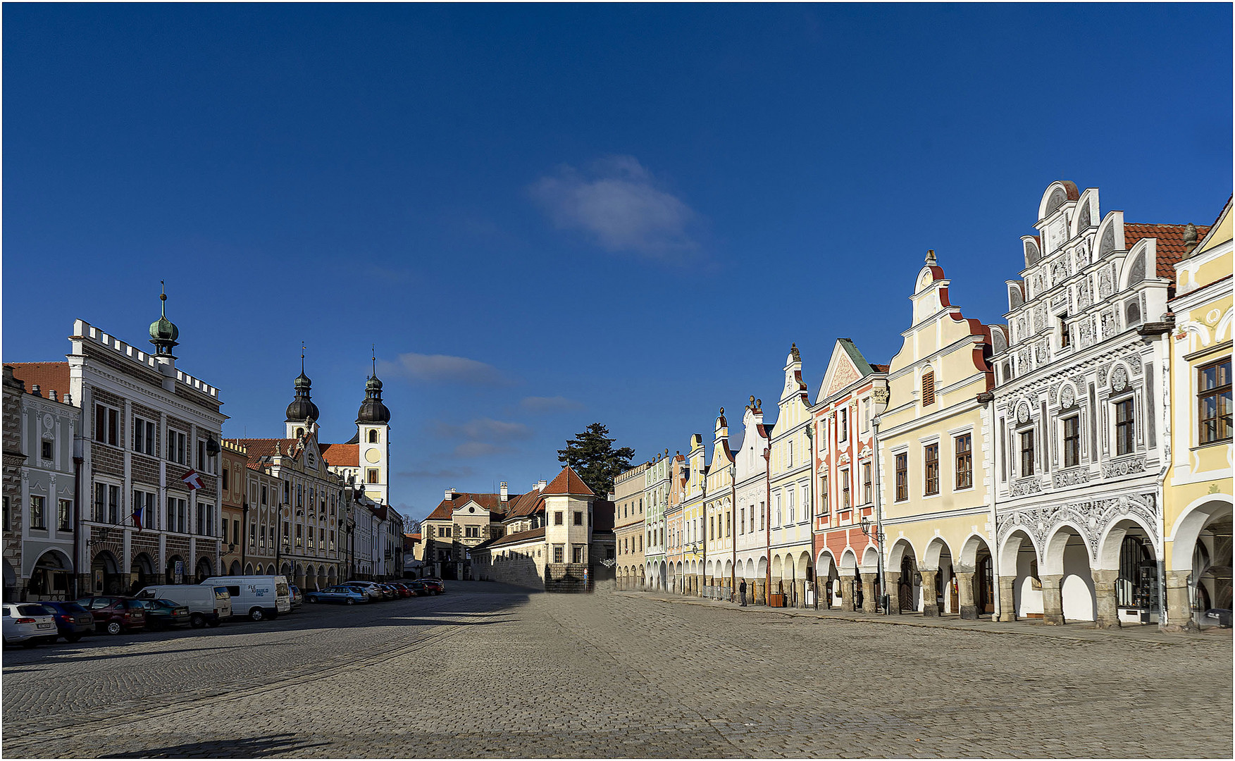 Telc  - Blickrichtung Burg