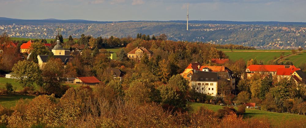 Teleblick nach Maxen und ins Elbtal...