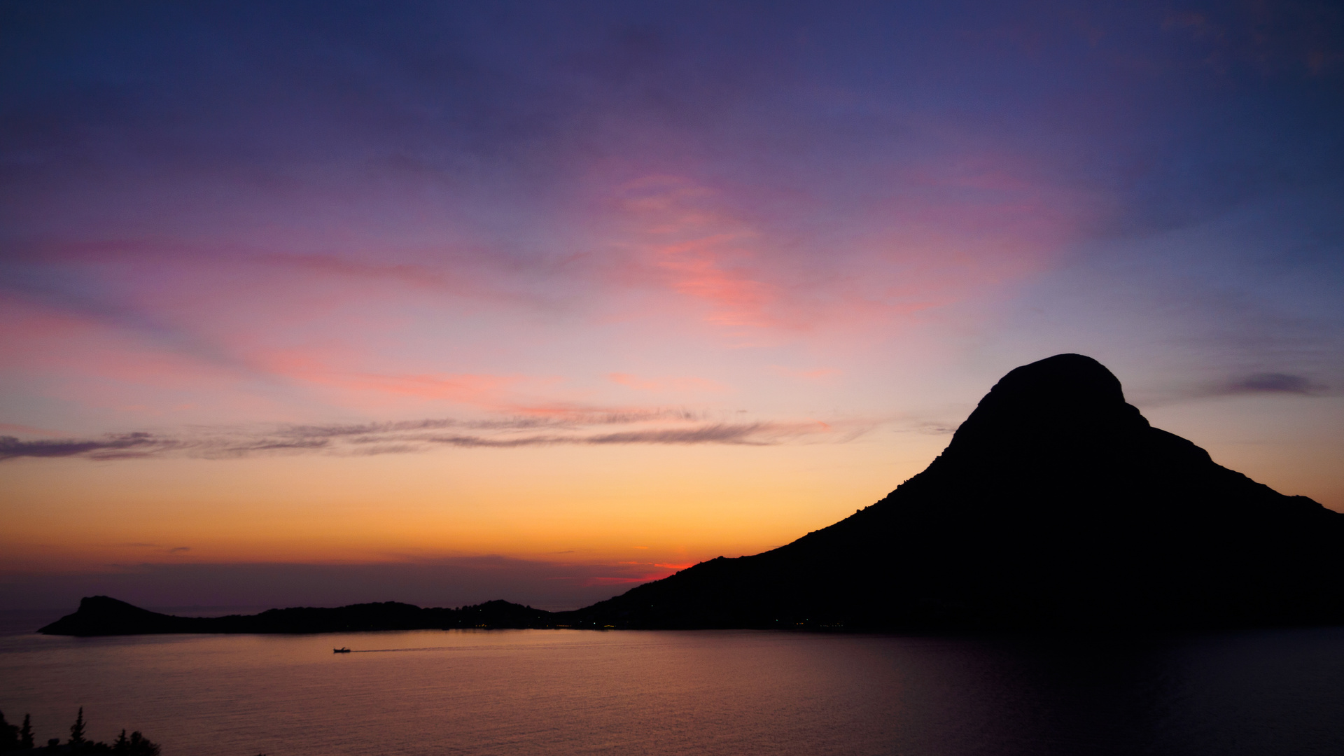 Teledos im Sonnenuntergang