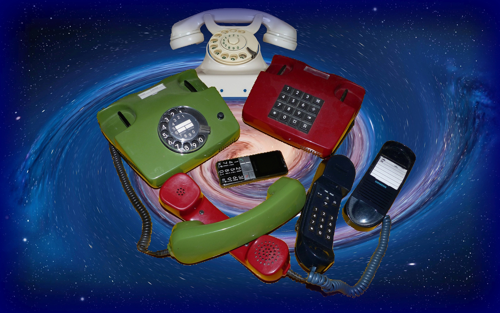 Telefone im Strudel der Zeit - Führt die Entwicklung in ein Schwarzes Loch???