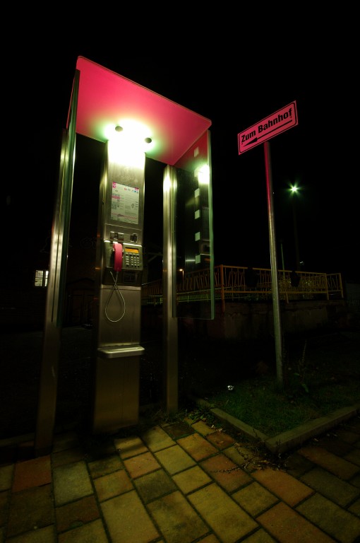 Telefonzelle am Sassnitzer Bahnhof