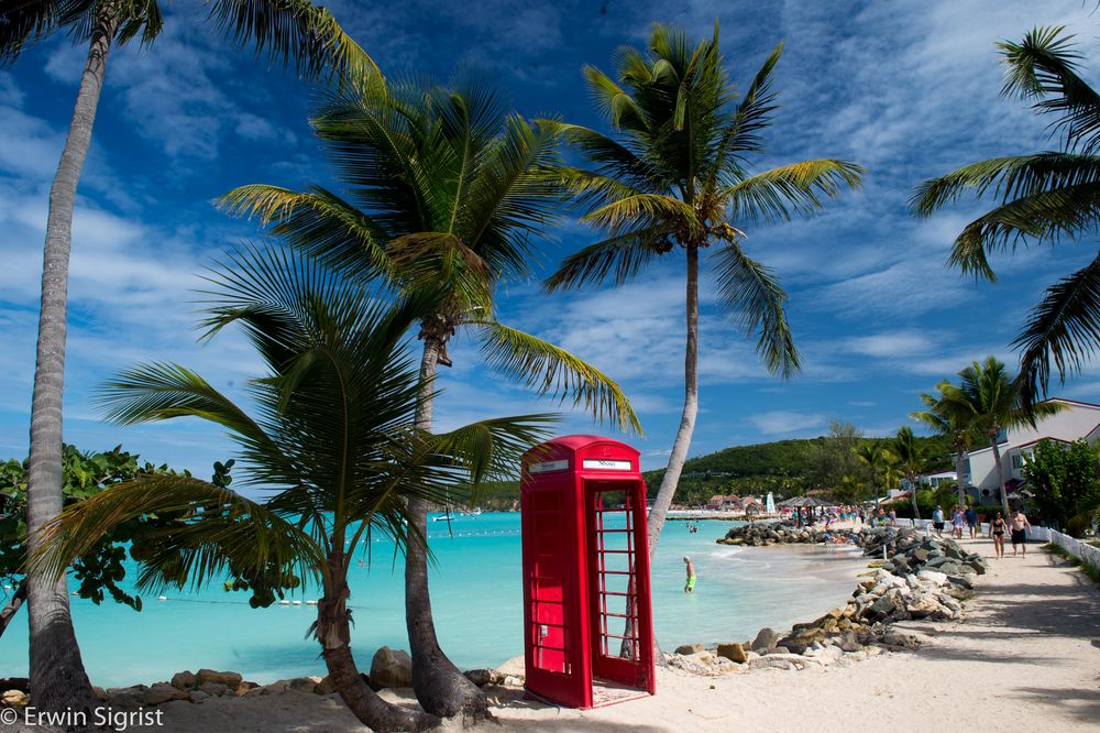 Telefonzelle am Strand in Antigua?