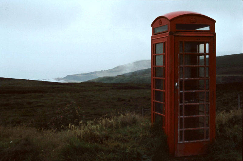 Telefonzelle in den Highlands