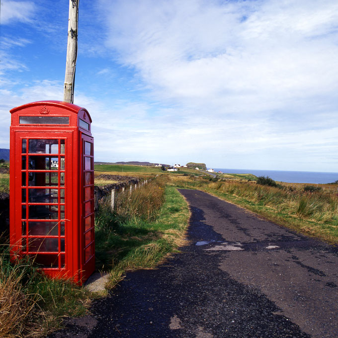 Telefonzelle, Isle of Skye, Schottland