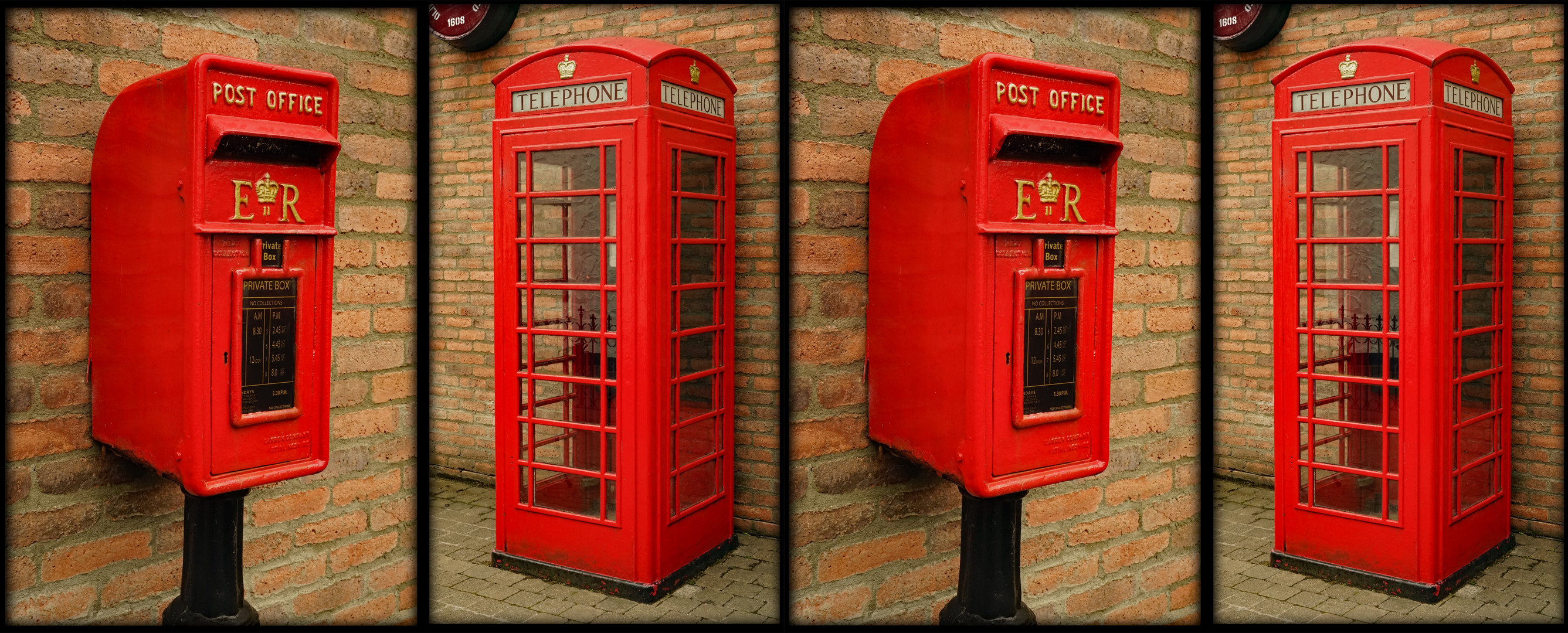 Telefonzelle und Briefkasten in GB  (3D-X-View)