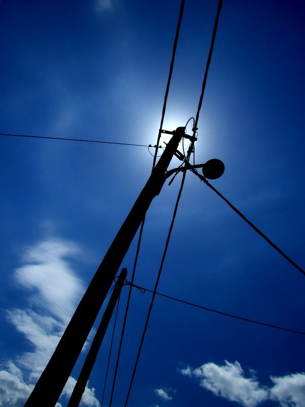 telegraphpole on Korfu