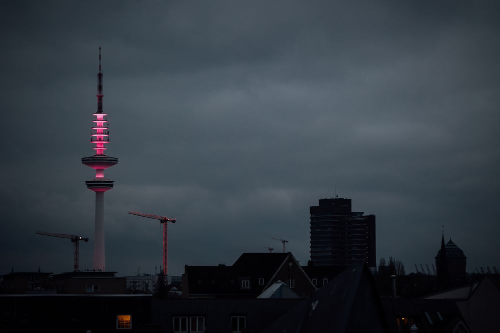 Telemichel erleuchtet in der Silvesternacht