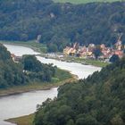 Telezoom-Blick auf die Elbe