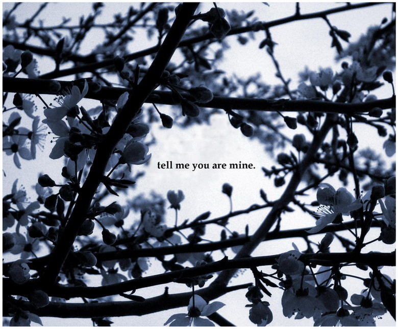 tell me you are mine.