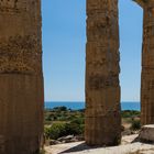 Tempel E auf dem Osthügel von Selinunt: Blick aus dem Tempel auf das Meer