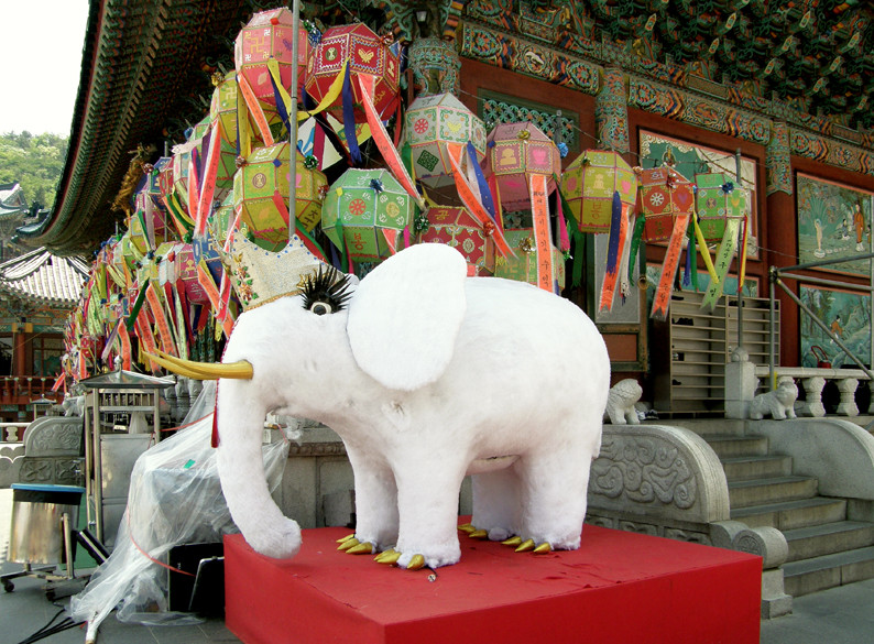 Tempel-Elefant in Busan