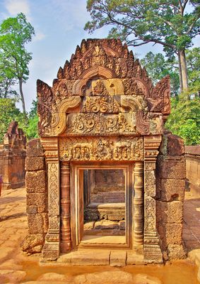 Tempel in Banteay Srei („Zitadelle der Frauen“)