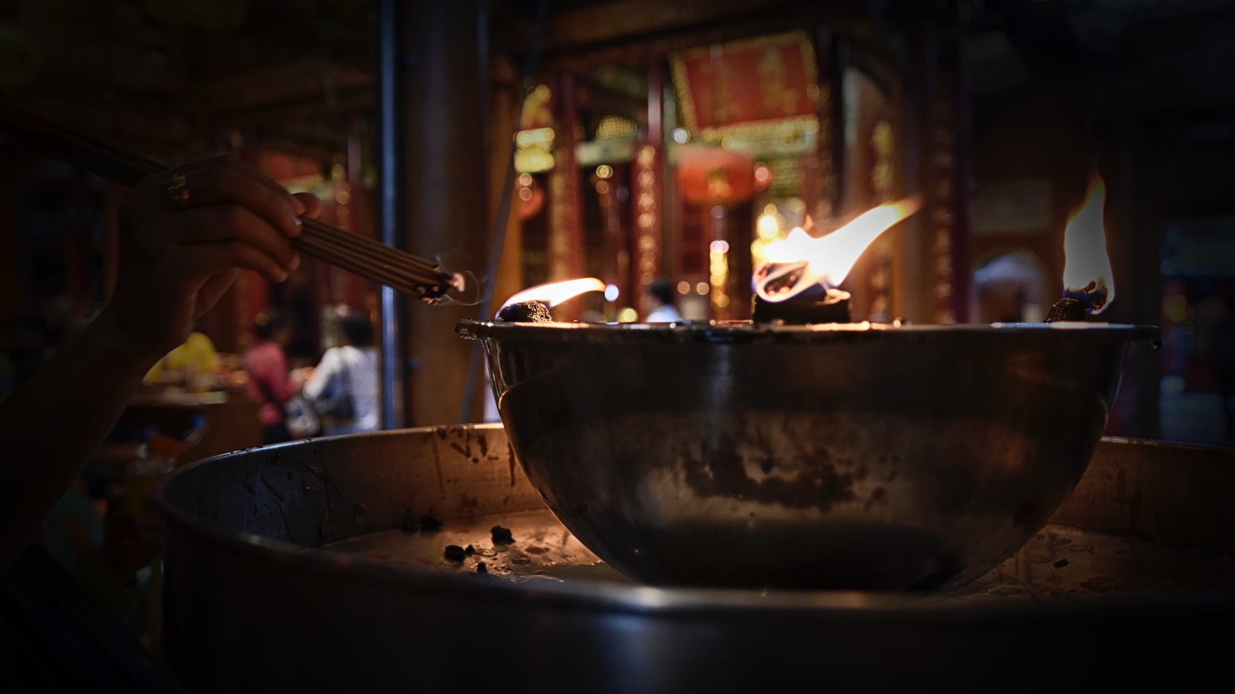 Tempel Leben in Bangkok