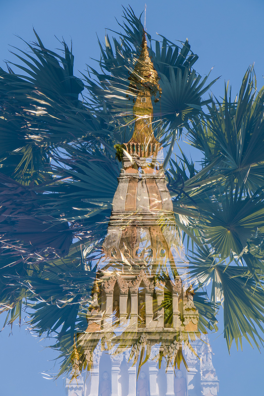 Tempel zwischen Palmen