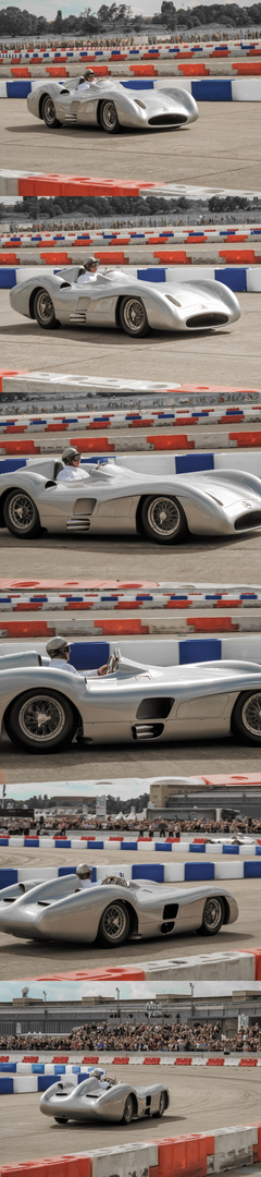 Tempelhof-Treffen: Mercedes 300 SLR W196 Stromlinie mit Hans Herrmann