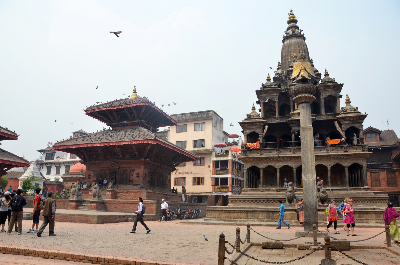 Tempellandschaft auf dem Durbar Square in Patan