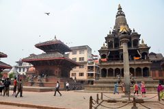 Tempellandschaft auf dem Durbar Square in Patan