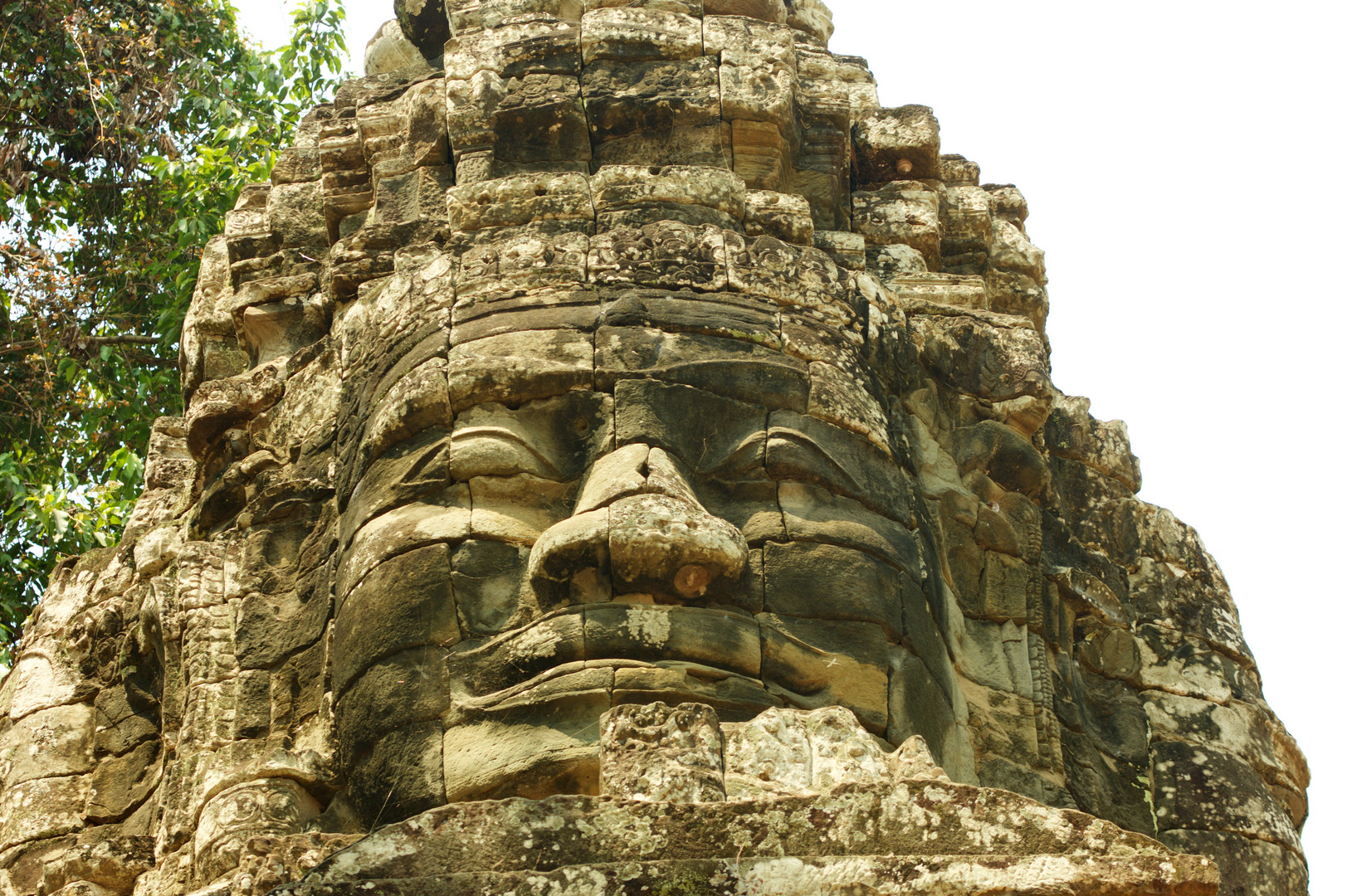 Tempelskulpturen in Angkor, Cambodja
