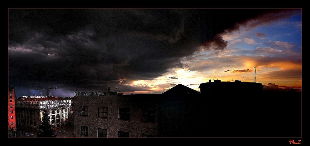 ... Tempesta al tramonto....